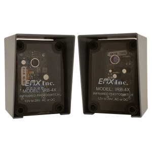 EMX IRB-4X Infrared Photoeye Safety Sensors with Hoods (Gold)