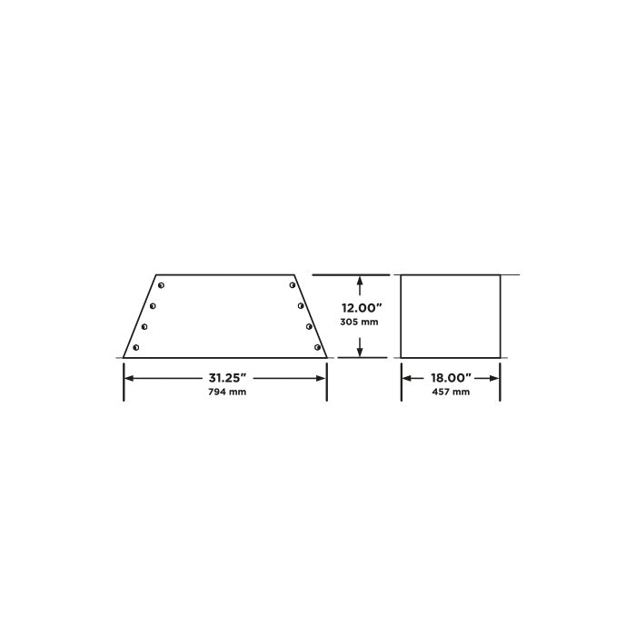 DoorKing 9200-135 Heavy Duty Pedestal Mount Dimensions