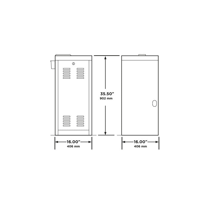 DoorKing 9200 Series Dimensions