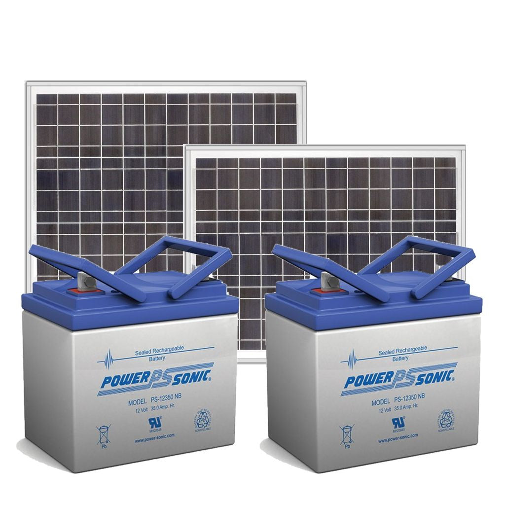 Kit de panel solar Liftmaster de 20 W con batería de 33 amperios