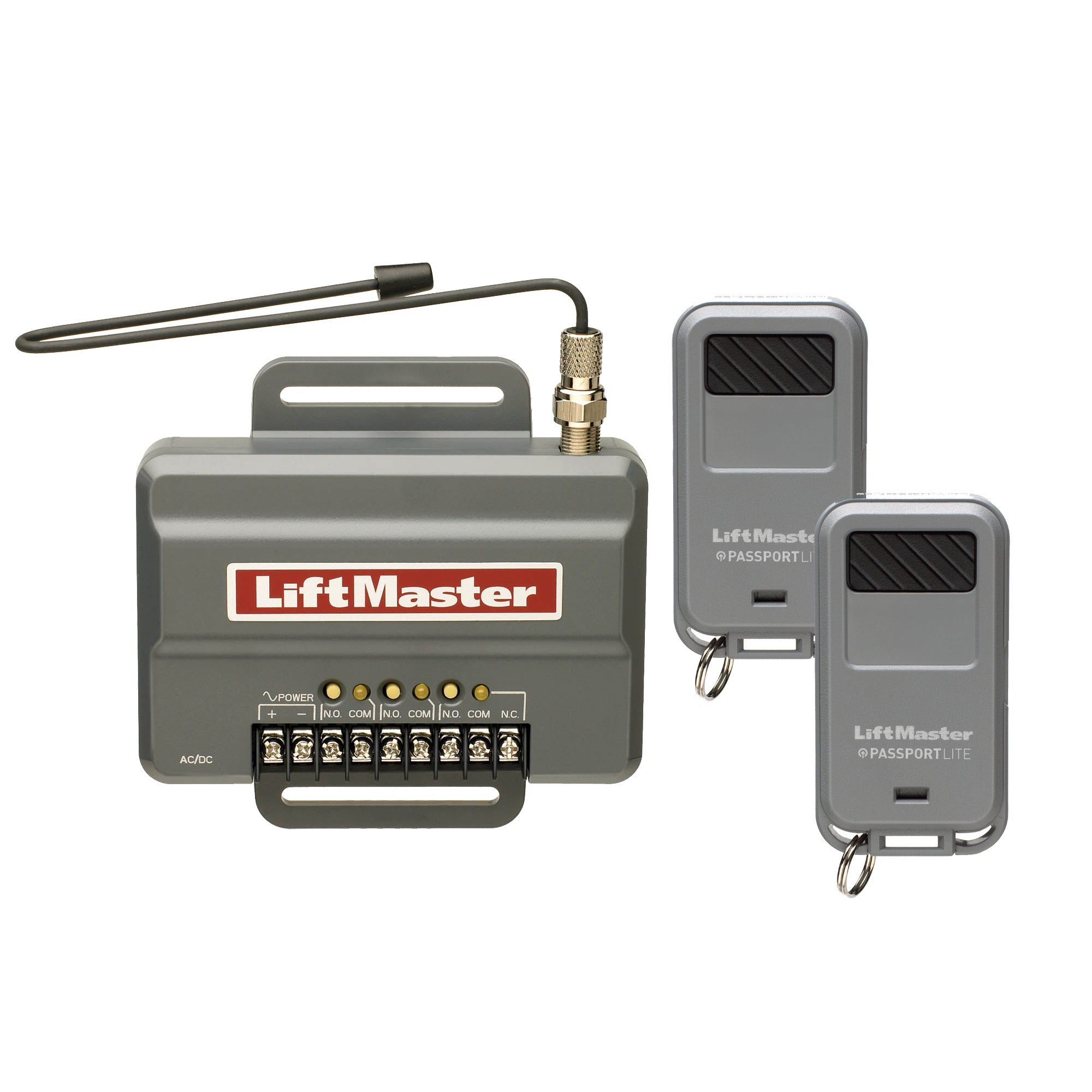 Liftmaster 850LM Radio Receiver And 2 Passport Remotes Set