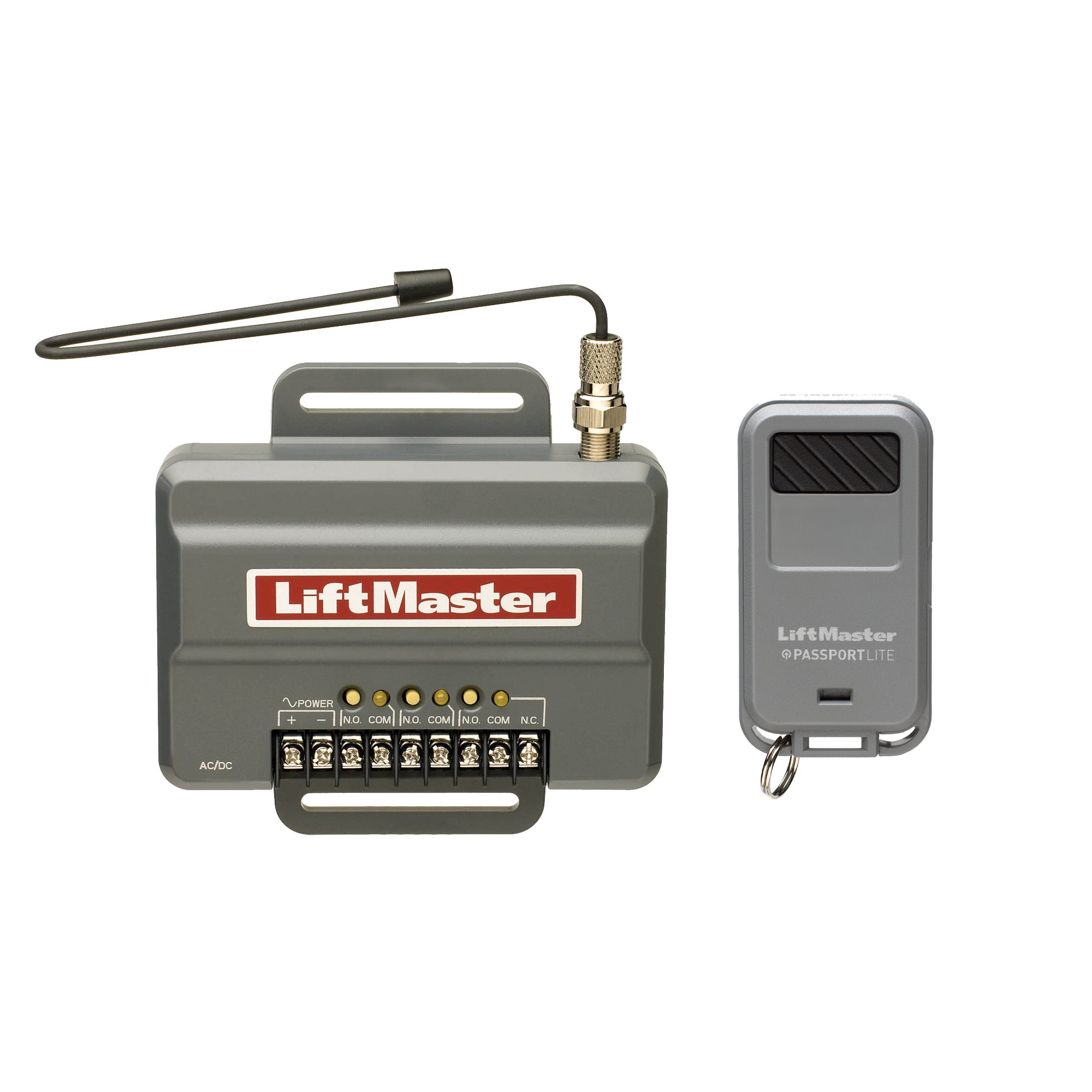 Receptor de radio Liftmaster 850LM y 1 control remoto para pasaporte