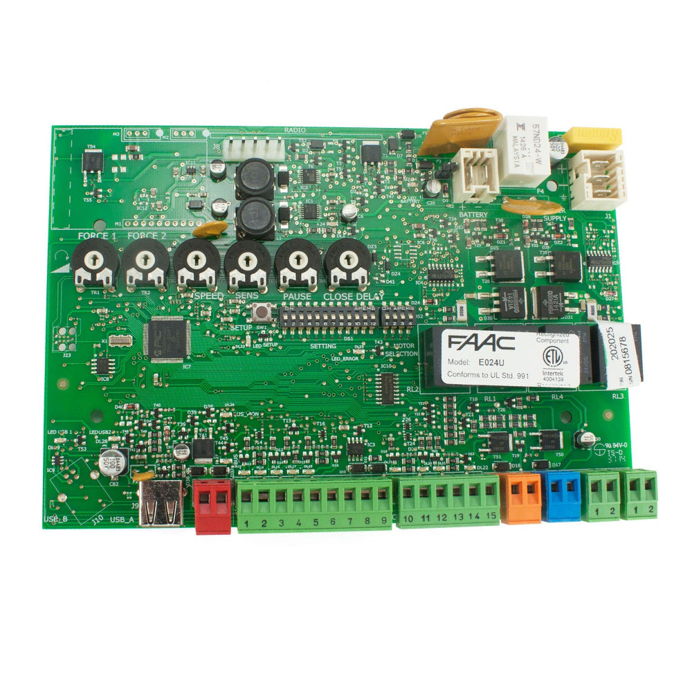 FAAC E024U Control Board – Shop Gate Openers
