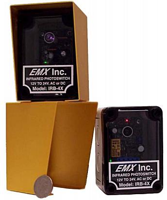 Sensores de seguridad de fotocélulas infrarrojos EMX IRB-4X con cubiertas (dorado)
